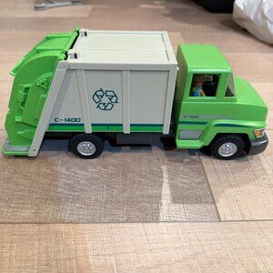 PLAYMOBIL CITY GREEN RECYCLING TRUCK TOY